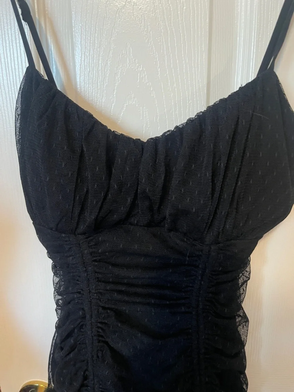 Windsor Black Ruched Mini Dress - Picture 3 of 3
